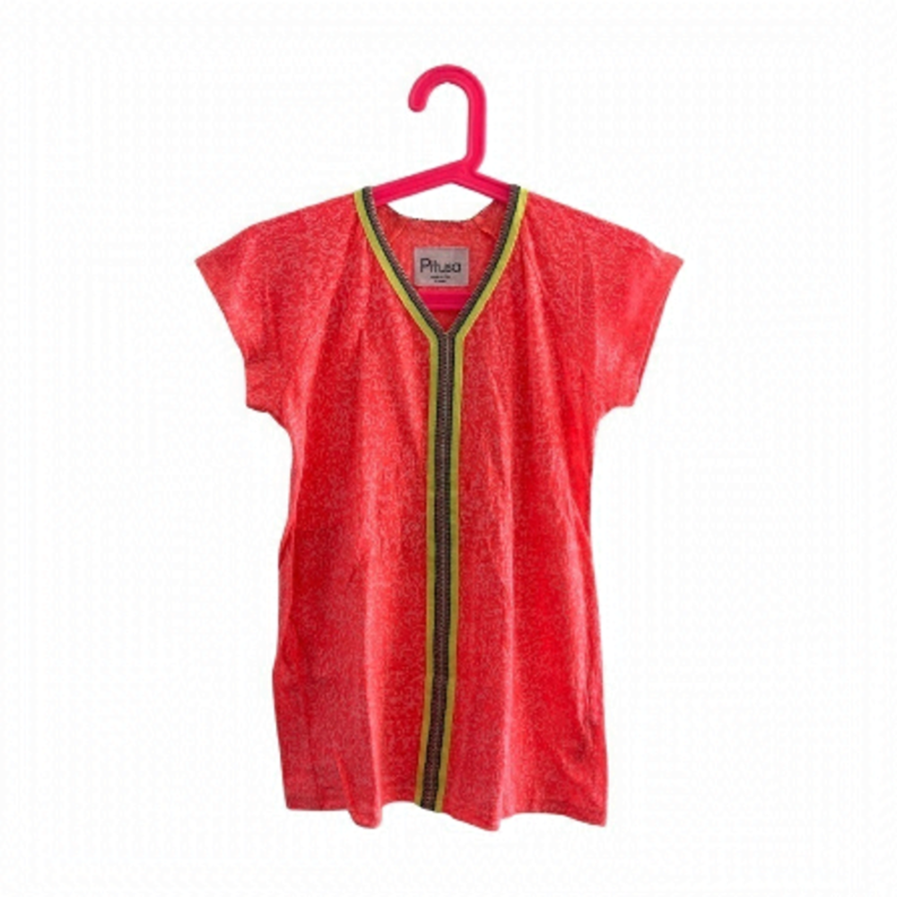 Pitsua Orange Girls Beach Cover-up Top Size 8 years